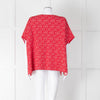 Carolina Herrera Red White Knit Oversized Sleeveless Top