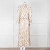 Stardust Pale Pink Metallic Feather Design Dress