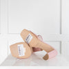 Malone Souliers Gold Mesh Pink Mules