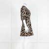 Sandro Beige and Black Paisley Lace Mini Dress