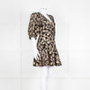 Sandro Beige and Black Paisley Lace Mini Dress