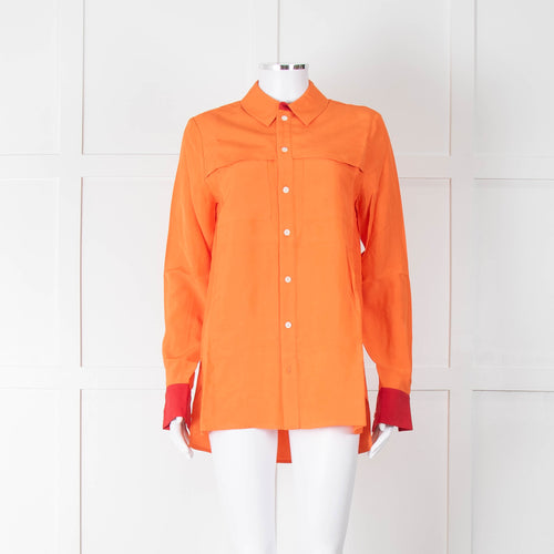 Serena Bute Orange Red Trim Shirt