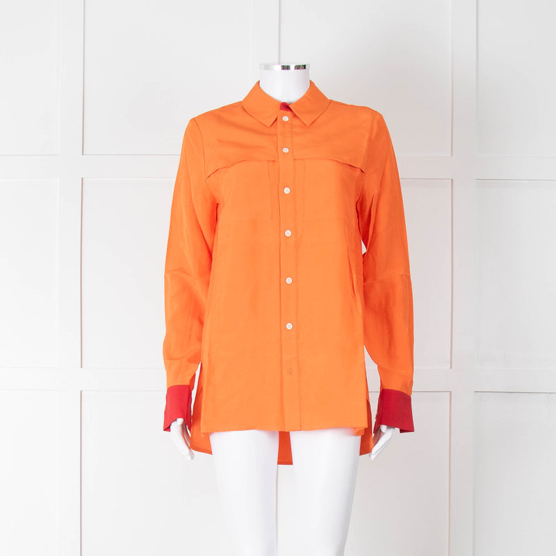 Serena Bute Orange Red Trim Shirt
