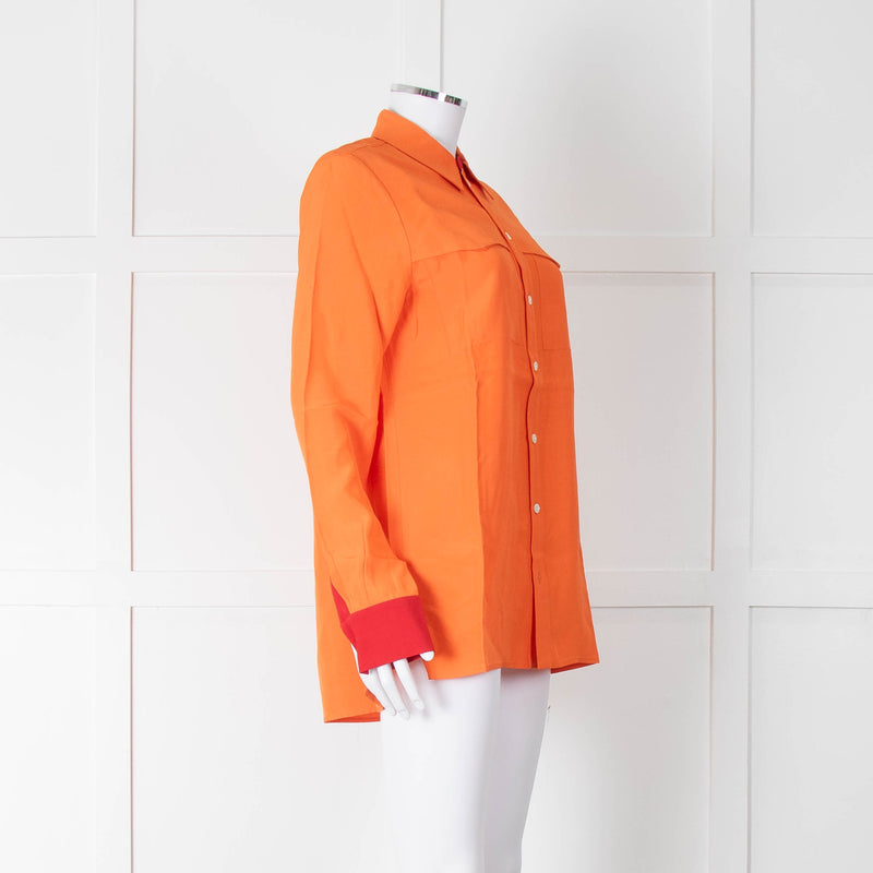 Serena Bute Orange Red Trim Shirt