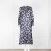 Dea Kudibal Navy Floral Silk Print Dress
