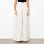 ESCVDO Cream Wide Leg Trousers