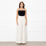 ESCVDO Cream Wide Leg Trousers