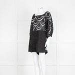 Anne Fontaine Black Lace Off The Shoulder Romper (Missing Belt)