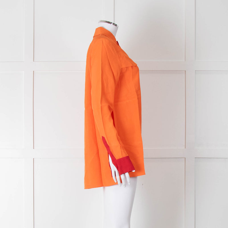 Serena Bute Orange Red Trim Shirt