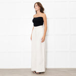 ESCVDO Cream Wide Leg Trousers