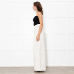 ESCVDO Cream Wide Leg Trousers