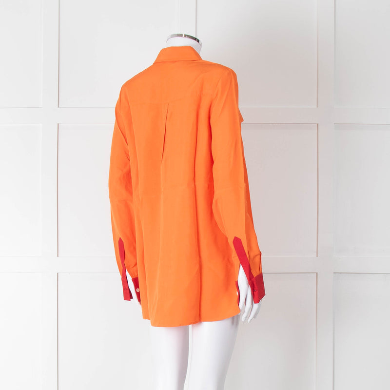Serena Bute Orange Red Trim Shirt