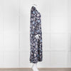 Dea Kudibal Navy Floral Silk Print Dress