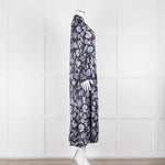 Dea Kudibal Navy Floral Silk Print Dress