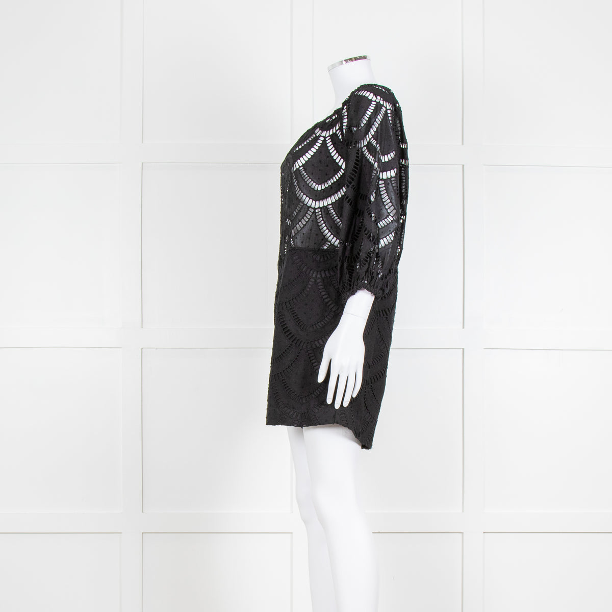 Anne Fontaine Black Lace Off The Shoulder Romper (Missing Belt)