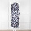 Dea Kudibal Navy Floral Silk Print Dress
