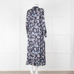 Dea Kudibal Navy Floral Silk Print Dress