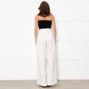 ESCVDO Cream Wide Leg Trousers
