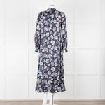 Dea Kudibal Navy Floral Silk Print Dress