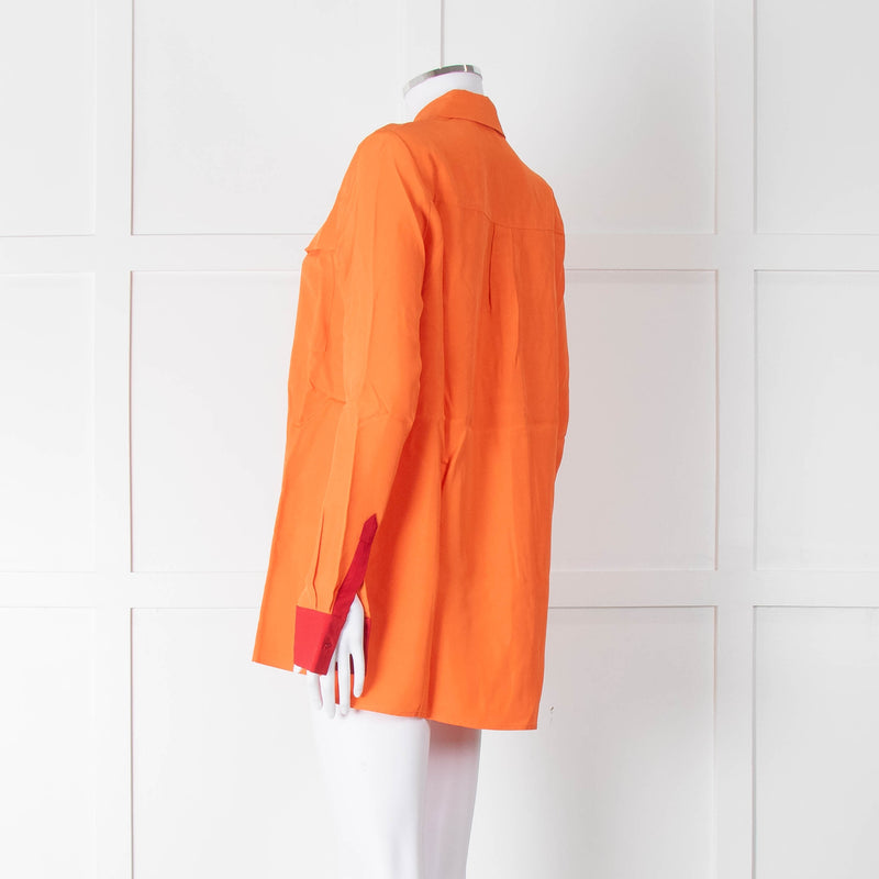 Serena Bute Orange Red Trim Shirt