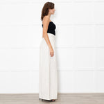ESCVDO Cream Wide Leg Trousers