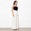 ESCVDO Cream Wide Leg Trousers
