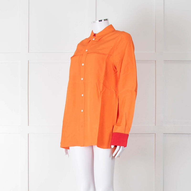 Serena Bute Orange Red Trim Shirt