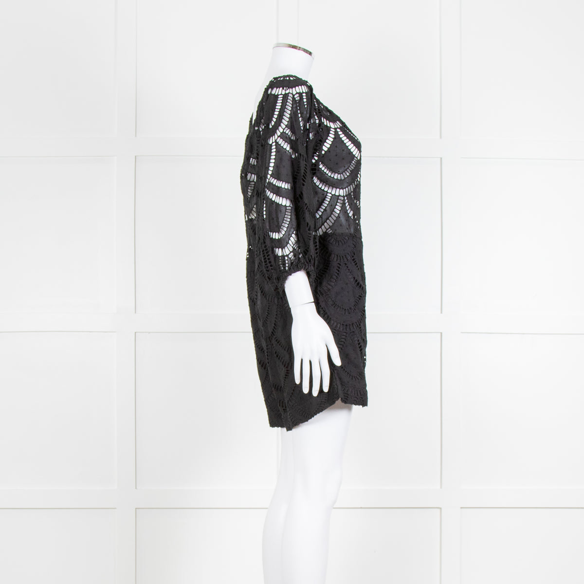 Anne Fontaine Black Lace Off The Shoulder Romper (Missing Belt)