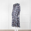 Dea Kudibal Navy Floral Silk Print Dress