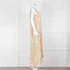 Natalie Martin Beige, Green & White Floral S/Less Maxi Dress