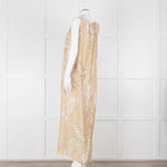 Natalie Martin Beige, Green & White Floral S/Less Maxi Dress