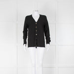 Escada Sport Black Press Stud Button Cardigan