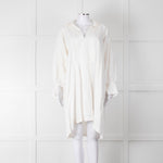 Les Vacances d'Irina Cream Linen Tunic Dress