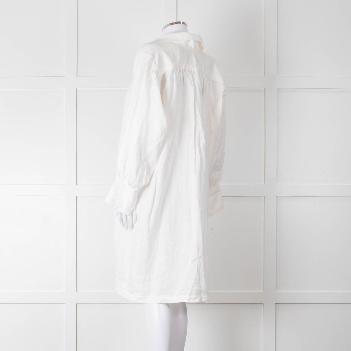 Les Vacances d'Irina Cream Linen Tunic Dress