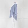 Magali Pascal Blue Frill Collar Textured Shirt