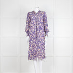 Isabel Marant Etoile Purple Ikat Pattern Tunic Midi Dress