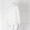 Sartoria Saracena White Lemon Embroidered Linen Shirt