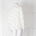 Sartoria Saracena White Lemon Embroidered Linen Shirt