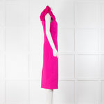 Rebecca Vallance Fuchsia Pink Cupids Bow Midi Dress