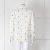 Sartoria Saracena White Lemon Embroidered Linen Shirt
