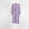 Isabel Marant Etoile Purple Ikat Pattern Tunic Midi Dress