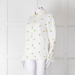 Sartoria Saracena White Lemon Embroidered Linen Shirt