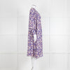 Isabel Marant Etoile Purple Ikat Pattern Tunic Midi Dress