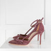 Malone Souliers Burgundy Bow Detail Sling Backs