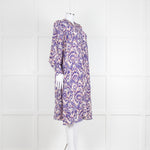 Isabel Marant Etoile Purple Ikat Pattern Tunic Midi Dress