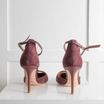Malone Souliers Burgundy Bow Detail Sling Backs