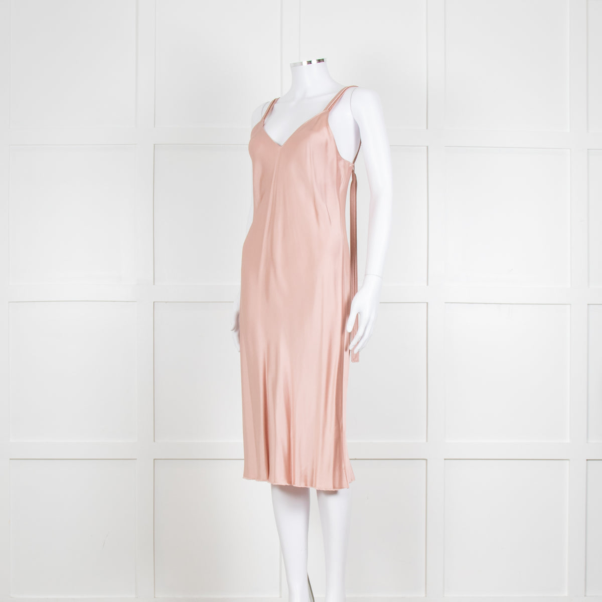Helmut Lang Pink Silk Slip Dress