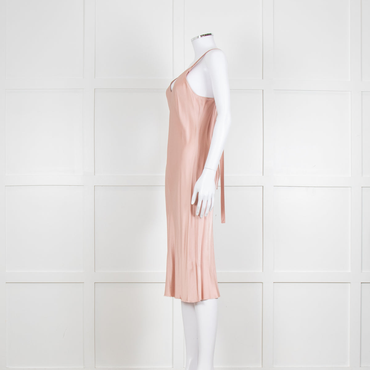Helmut Lang Pink Silk Slip Dress