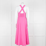 Me + Em Pink Cross Front Linen Dress