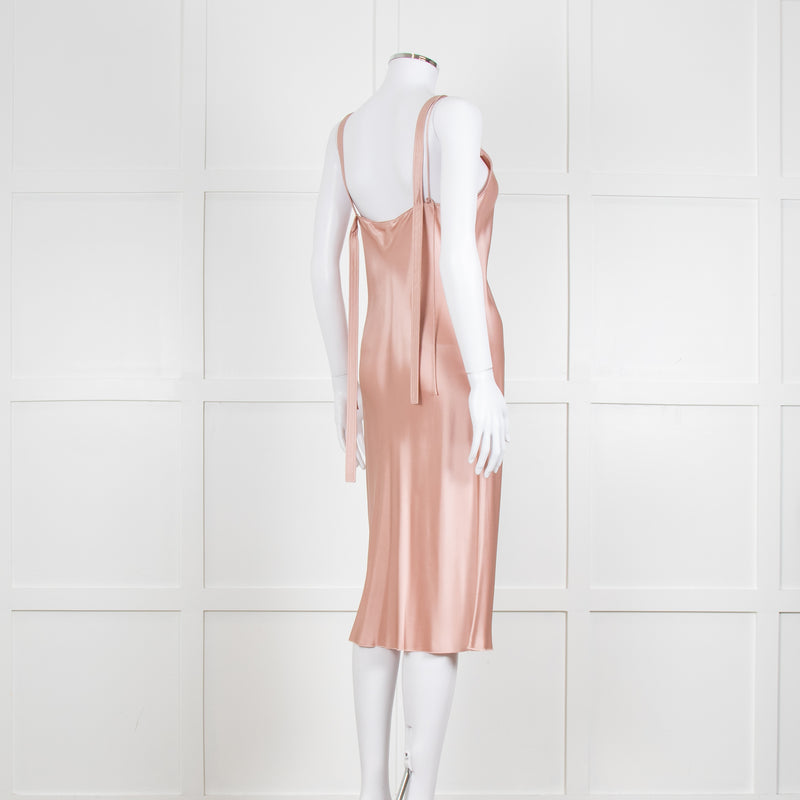 Helmut Lang Pink Silk Slip Dress